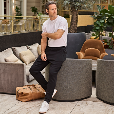 Ribbed interlock pants 