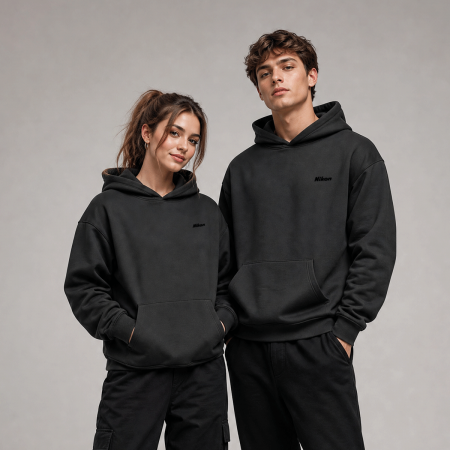 Unlabeled Heavy Loose Fit Hooded Sweatshirt